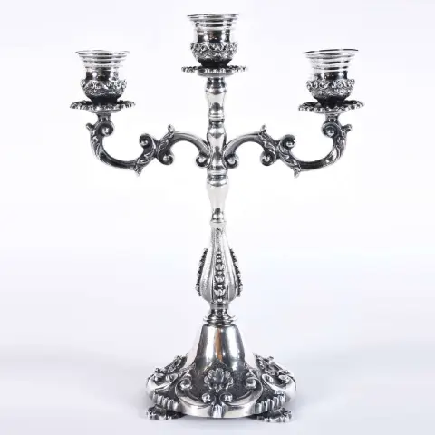 Candelabro de prata portuguesa